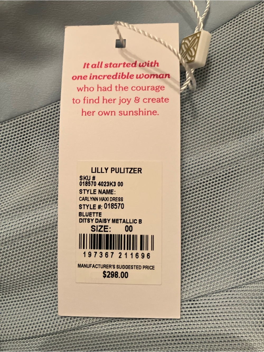 Lilly Pulitzer Carlynn Maxi Dress — Wedding Formal Prom MOB MOG Size 00 - Picture 9 of 12
